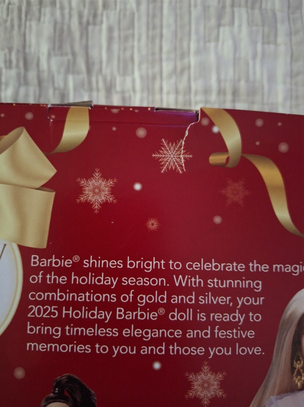 Barbie 2025 Holiday Christmas Barbie Gold - Picture 4 of 7